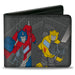 Bi-Fold Wallet - TRANSFORMERS Optimus Prime and Bumblebee BUILT FOR GREATNESS Pose Grays Bi-Fold Wallets Hasbro   