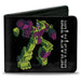 Bi-Fold Wallet - Transformers DEVASTATOR Action Pose and Decepticon Shield Black/Silver Fade Bi-Fold Wallets Hasbro   