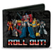 Bi-Fold Wallet - Transformers Autobots ROLL OUT Pose and Shield Comic Panels Grays Bi-Fold Wallets Hasbro   