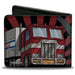 Bi-Fold Wallet - TRANSFORMERS Optimus Prime Pose and Semi Truck Rays Black/Red Bi-Fold Wallets Hasbro   