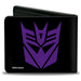 Bi-Fold Wallet - Transformers Decepticon Shield Black/Purple Bi-Fold Wallets Hasbro   