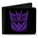 Bi-Fold Wallet - Transformers Decepticon Shield Black/Purple Bi-Fold Wallets Hasbro   