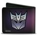 Bi-Fold Wallet - Transformers Autobot and Decepticon Gradient Shields Reds/Purples Bi-Fold Wallets Hasbro   