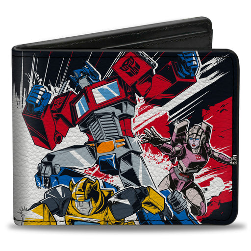 Bi-Fold Wallet - Transformers Decepticon and Autobots Battle Black/White Bi-Fold Wallets Hasbro