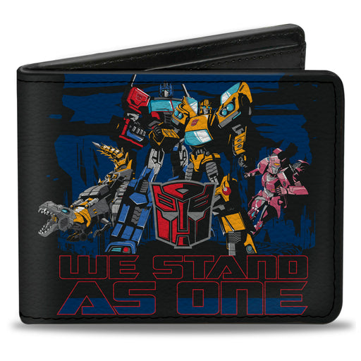 Bi-Fold Wallet - Transformers Autobots WE STAND AS ONE Group Pose Black/Blue/Red Bi-Fold Wallets Hasbro