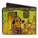 Bi-Fold Wallet - THIS IS FINE Question Hound Cafe Fire Comic Strip Bi-Fold Wallets KC Green   