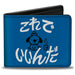 Bi-Fold Wallet - This is Fine Japanese Question Hound Flame Blue/Black/White Bi-Fold Wallets KC Green   