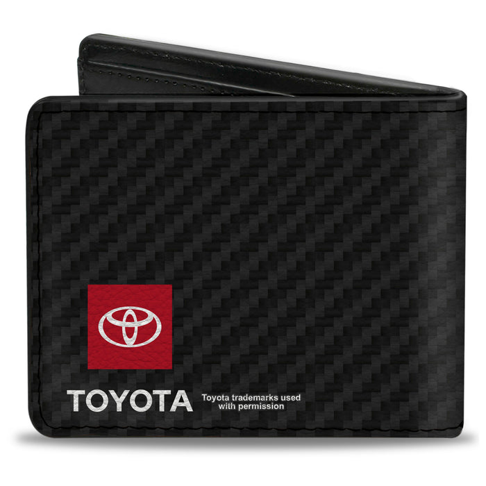 Bi-Fold Wallet - TOYOTA RACING DEVELOPMENT TRD and Toyota Logos Step Stripe Black/Gray/White/Red Bi-Fold Wallets Toyota