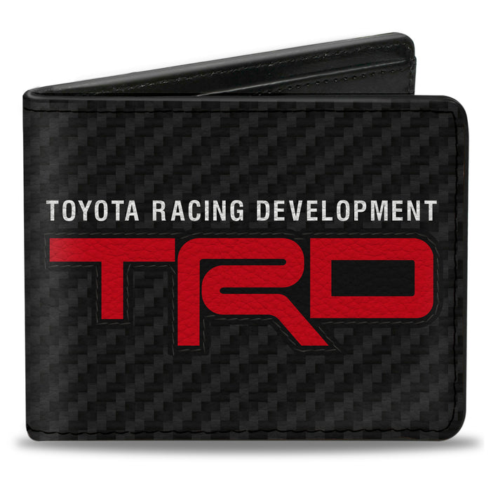 Bi-Fold Wallet - TOYOTA RACING DEVELOPMENT TRD and Toyota Logos Step Stripe Black/Gray/White/Red Bi-Fold Wallets Toyota