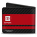 Bi-Fold Wallet - Toyota TRD Logos Stripe Black/Red/Black/White Bi-Fold Wallets Toyota