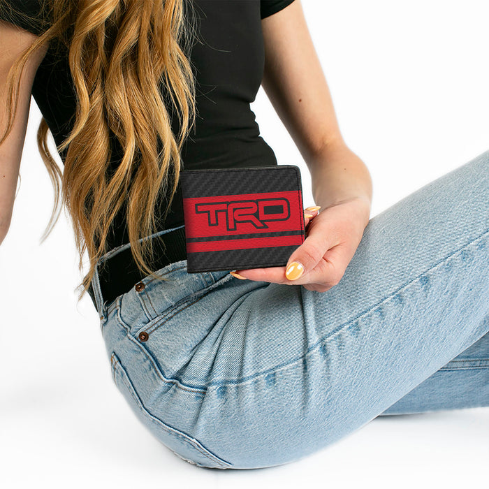 Bi-Fold Wallet - Toyota TRD Logos Stripe Black/Red/Black/White Bi-Fold Wallets Toyota