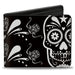 Bi-Fold Wallet - Sugar Skulls Black White Bi-Fold Wallets Buckle-Down