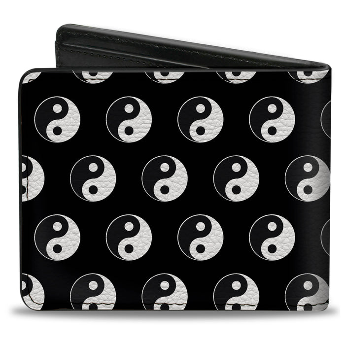 Bi-Fold Wallet - Yin Yang Monogram Black White Bi-Fold Wallets Buckle-Down   