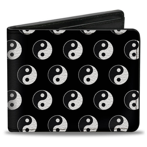 Bi-Fold Wallet - Yin Yang Monogram Black White Bi-Fold Wallets Buckle-Down   
