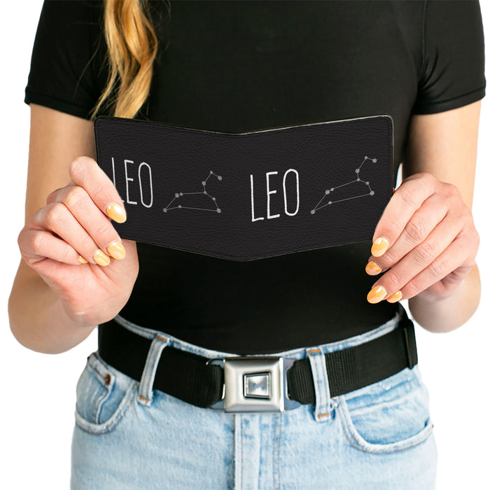 Bi-Fold Wallet - Zodiac LEO Constellation Black White Bi-Fold Wallets Buckle-Down