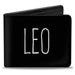 Bi-Fold Wallet - Zodiac LEO Symbol Black White Bi-Fold Wallets Buckle-Down