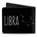 Bi-Fold Wallet - Zodiac LIBRA Constellation Black White Bi-Fold Wallets Buckle-Down