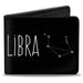 Bi-Fold Wallet - Zodiac LIBRA Constellation Black White Bi-Fold Wallets Buckle-Down