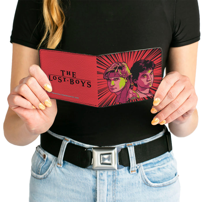 Bi-Fold Wallet - The Lost Boys Frog Brothers Rays Pose Black/Reds Bi-Fold Wallets Warner Bros. Horror Movies