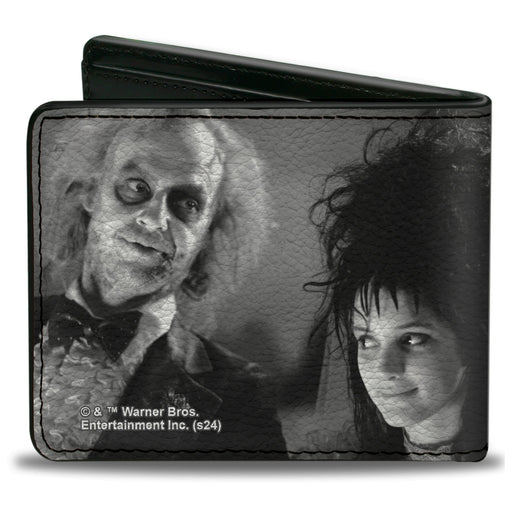 Bi-Fold Wallet - Beetlejuice and Lydia Wedding Scene Blocks Black/White Bi-Fold Wallets Warner Bros. Horror Movies