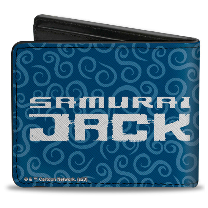 Bi-Fold Wallet - SAMURAI JACK MY QUEST CONTINUES Katana Pose Swirl Blues Bi-Fold Wallets Warner Bros. Animation   