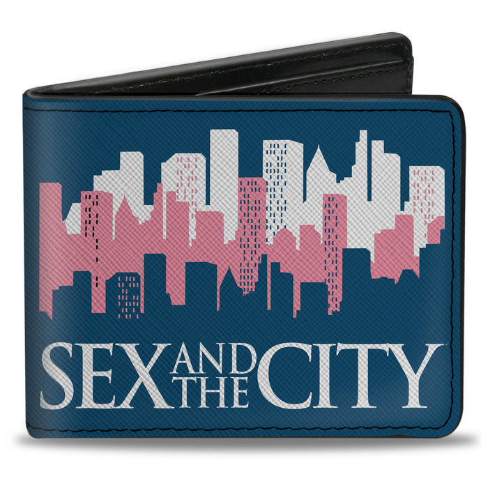 Bi-Fold Wallet - SEX AND THE CITY Skyline Title Logo Blue/White/Pink Bi-Fold Wallets Home Box Office   