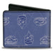 Bi-Fold Wallet - Dexter's Laboratory Dexter and Mandark Face Collage Blues Bi-Fold Wallets Warner Bros. Animation