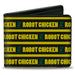 Bi-Fold Wallet - ROBOT CHICKEN Title Logo Stripe Black/Yellow/Green Bi-Fold Wallets Warner Bros. Animation