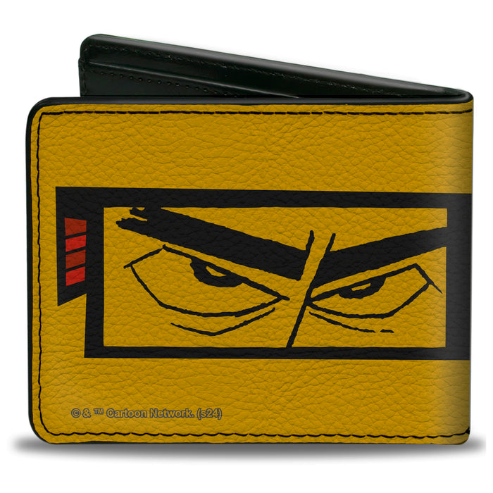 Bi-Fold Wallet - SAMURAI JACK Title Logo and Eyes Block Yellow/Black/Red Bi-Fold Wallets Warner Bros. Animation