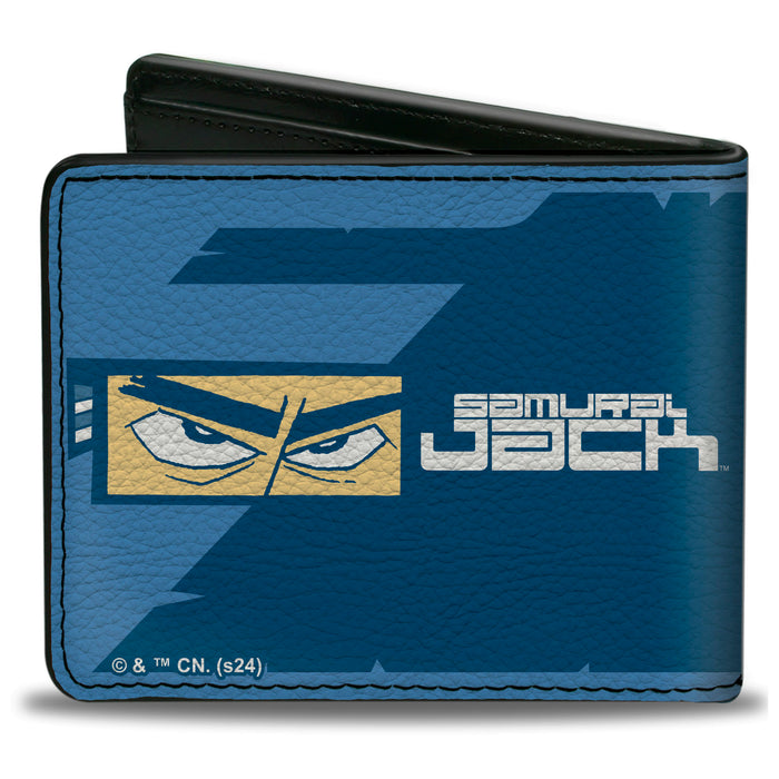 Bi-Fold Wallet - SAMURAI JACK Pose Blocks and Title Logo Blues/White Bi-Fold Wallets Warner Bros. Animation