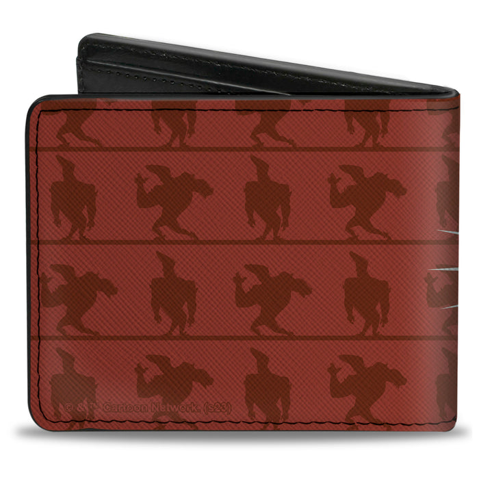 Bi-Fold Wallet - JOHNNY BRAVO Title Logo and Flex Pose Turns Reds Bi-Fold Wallets Warner Bros. Animation   