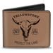 Bi-Fold Wallet - YELLOWSTONE PROTECT THE LAND SINCE 1886 Tan/Brown Bi-Fold Wallets Yellowstone Show   
