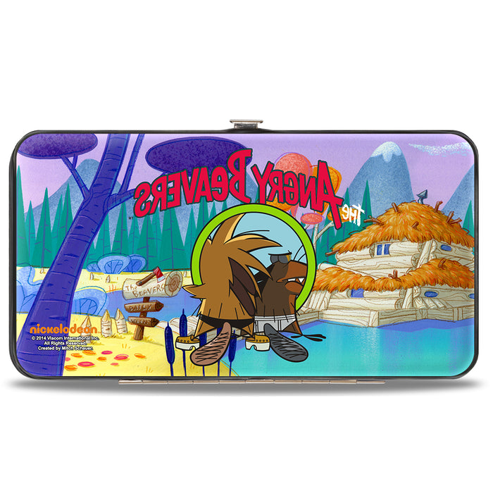 Hinged Wallet - THE ANGRY BEAVERS Pose Dam House Hinged Wallets Nickelodeon