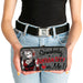 Hinged Wallet - Harley Quinn Pose SOMEBODY IN ARKHAM CITY LOVES ME Diamonds Grays Black Red Hinged Wallets DC Comics