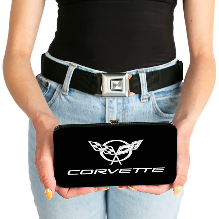 Cartera con bisagras - Corvette Negro Plata