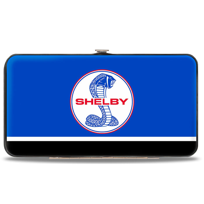 Hinged Wallet - SHELBY Tiffany Split Stripe Blue Red White Black Hinged Wallets Carroll Shelby