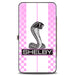 Hinged Wallet - SHELBY Tiffany Box Checker Stripe White Pinks Black Hinged Wallets Carroll Shelby