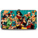 Hinged Wallet - 12-DC BOMBSHELLS Group Pose Rays Blues Hinged Wallets DC Comics