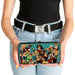 Hinged Wallet - 12-DC BOMBSHELLS Group Pose Rays Blues Hinged Wallets DC Comics