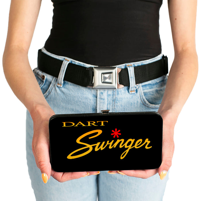 Hinged Wallet - Dodge DART SWINGER Script Black Red Yellow-Fade Hinged Wallets Dodge