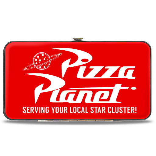 Hinged Wallet - Toy Story PIZZA PLANET SERVING YOUR LOCAL STAR CLUSTER + Checker Red White Hinged Wallets Disney