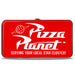 Hinged Wallet - Toy Story PIZZA PLANET SERVING YOUR LOCAL STAR CLUSTER + Checker Red White Hinged Wallets Disney