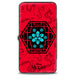 Hinged Wallet - Mulan Flower Lattice Mushu Icons Scattered Reds Black Blue Hinged Wallets Disney