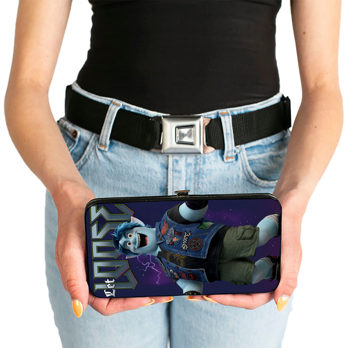 Hinged Wallet - Onward Barley LET LOOSE Smiling Pose + Galaxy Purples Hinged Wallets Disney