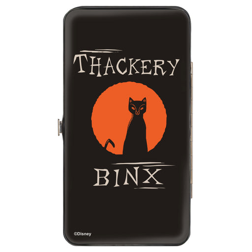 Hinged Wallet - Hocus Pocus THACKERY BINX Cat Moon Silhouette Black Orange Hinged Wallets Disney