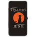 Hinged Wallet - Hocus Pocus THACKERY BINX Cat Moon Silhouette Black Orange Hinged Wallets Disney