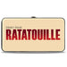 Hinged Wallet - Ratatouille Remy BON APPETIT Hiding Pose + Text Logo Beige Reds Hinged Wallets Disney