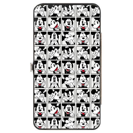 Hinged Wallet - Mickey Mouse Expression Blocks White Black Red Hinged Wallets Disney