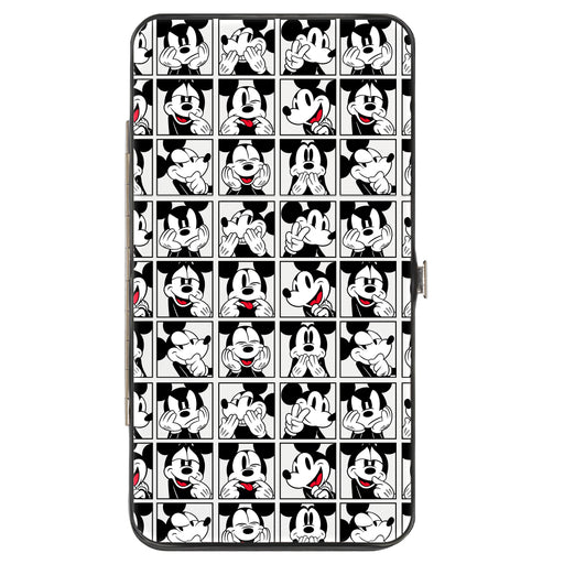 Hinged Wallet - Mickey Mouse Expression Blocks White Black Red Hinged Wallets Disney