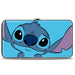 Hinged Wallet - Lilo & Stitch Stitch Sweet Smiling Pose CLOSE-UP Blues Hinged Wallets Disney